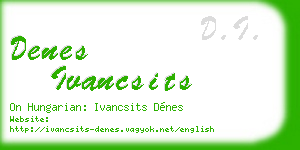 denes ivancsits business card